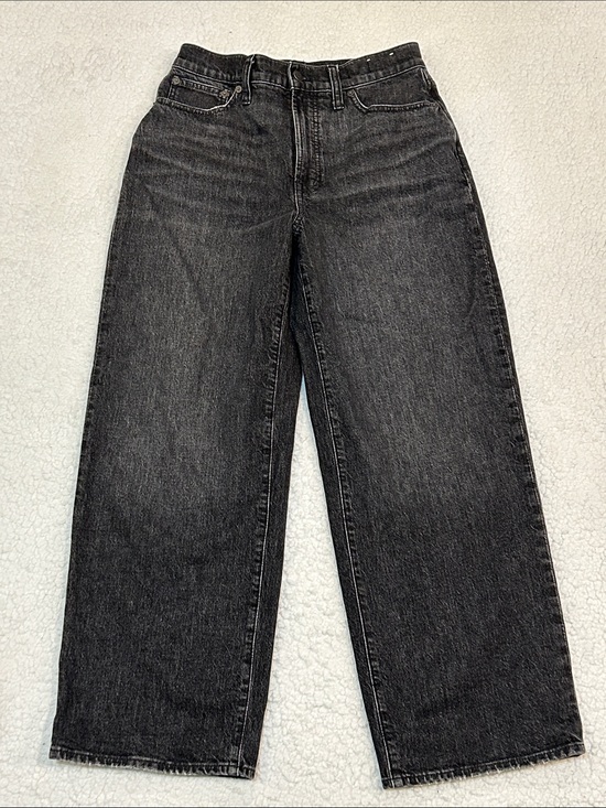 Madewell Denim - Madewell The Perfect Vintage Wide Leg Crop Jean size 27 Robles Wash Black